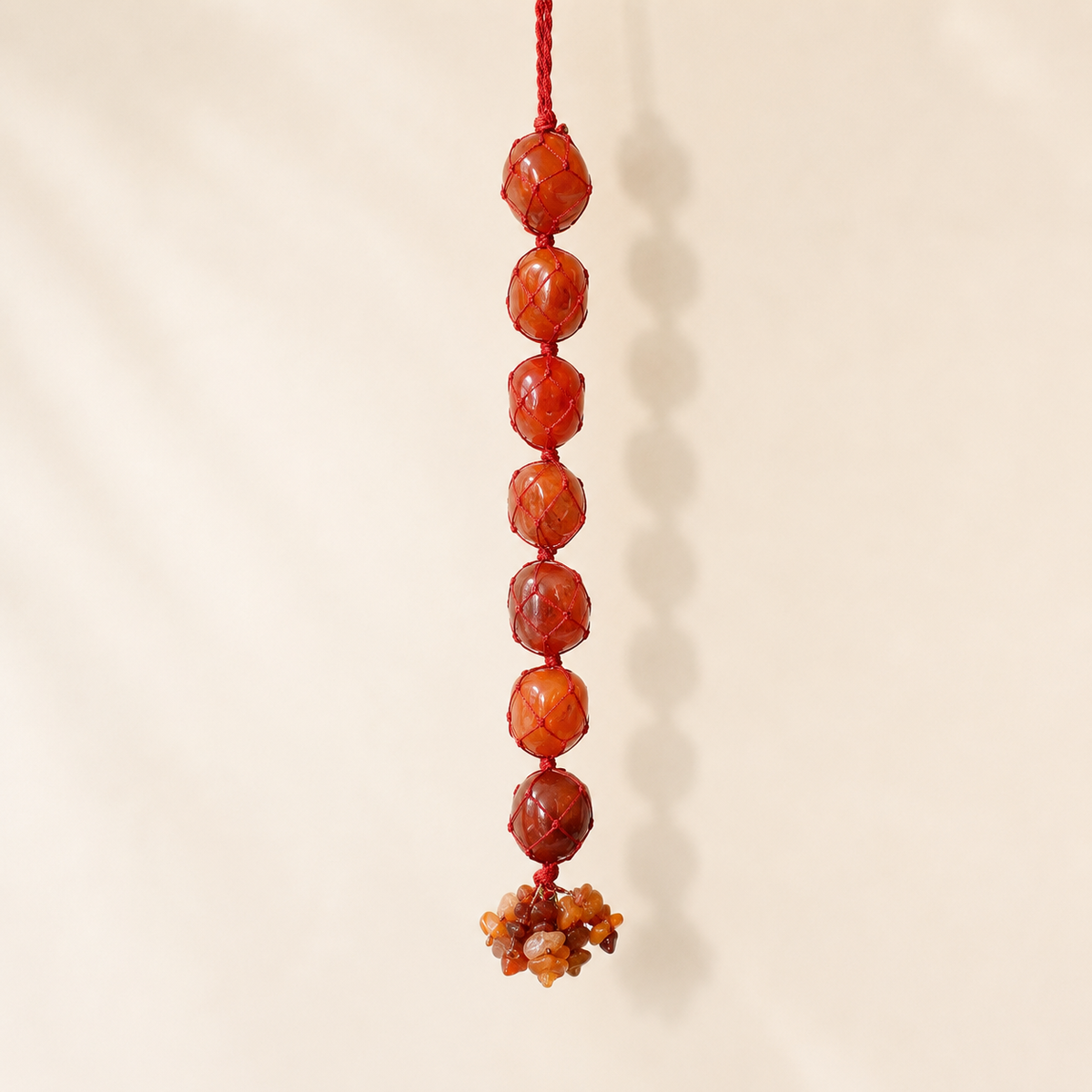 Carnelian Tumble Stone Hanging – Natural Crystal Home Décor