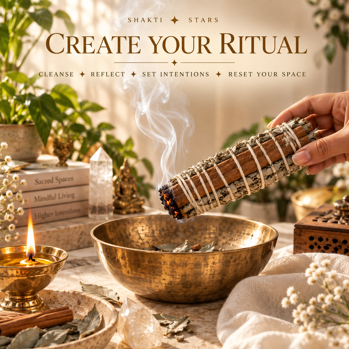 Sage & Cinnamon Cleansing Bundle | Botanical Ritual Smudge Stick