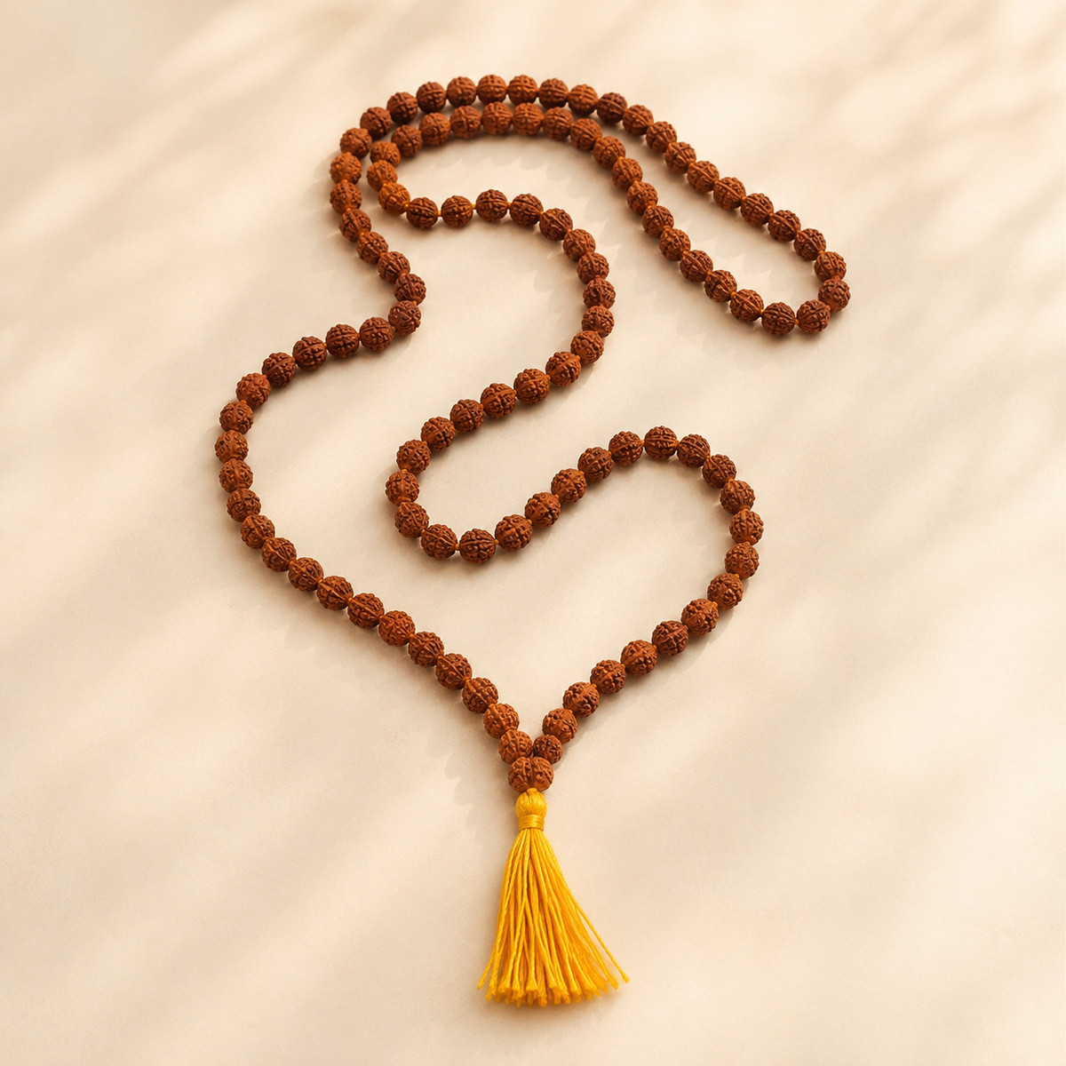Natural Rudraksha Ganthi Mala 6mm | Traditional Japa & Meditation Mala