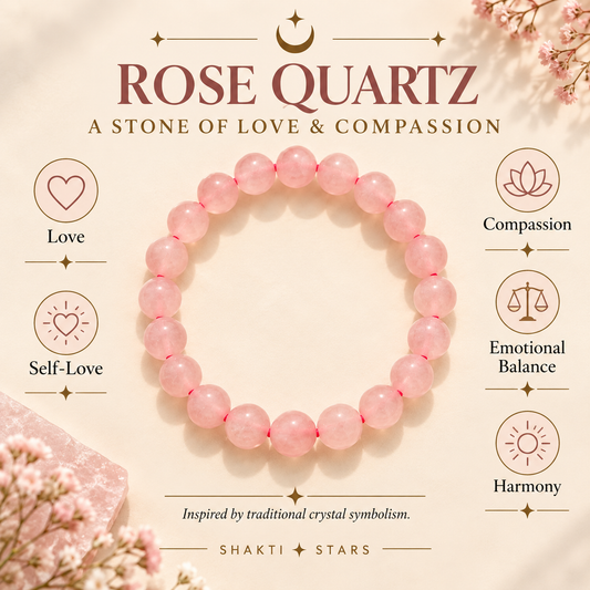 Natural Rose Quartz Bracelet – Love, Compassion & Heart Healing