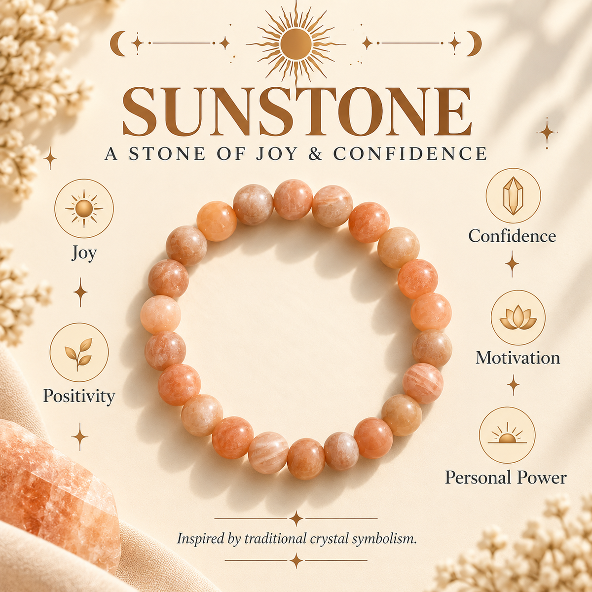 Natural Sunstone Bracelet – Joy, Confidence & Positive Energy