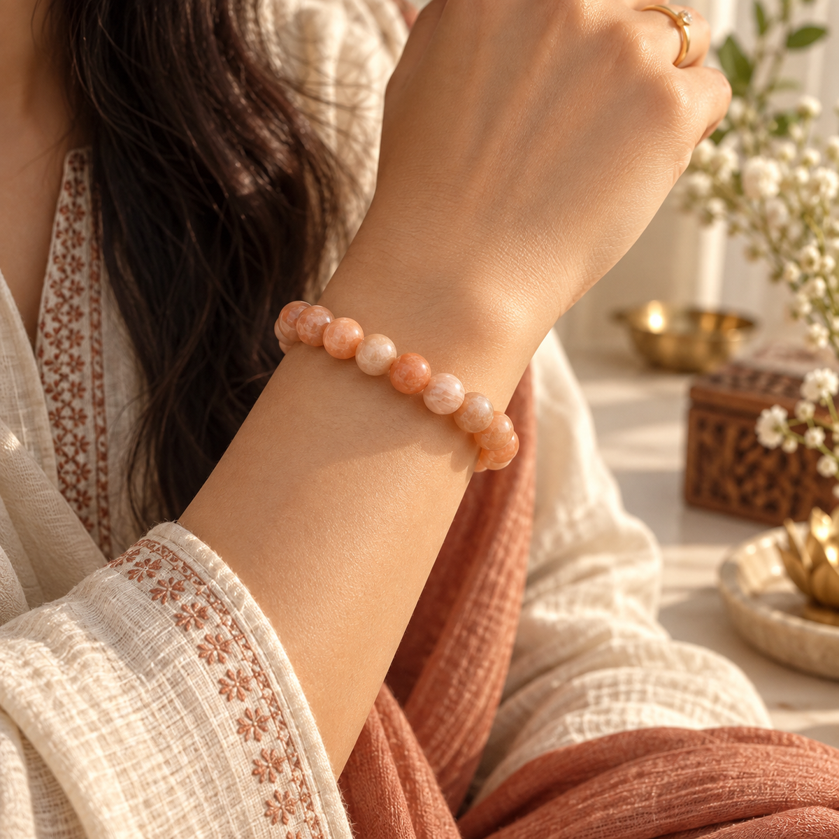 Natural Sunstone Bracelet – Joy, Confidence & Positive Energy