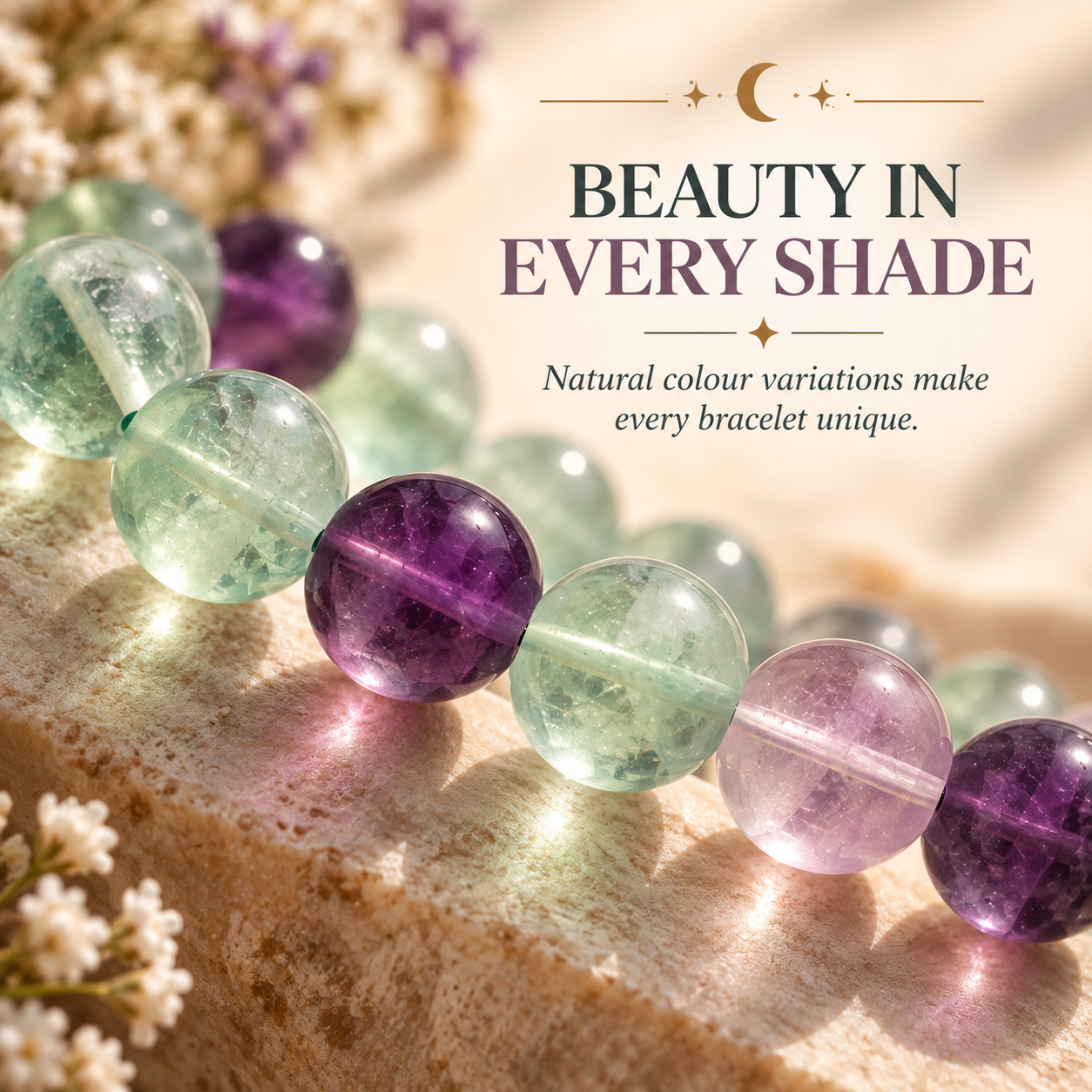 Natural Multi Fluorite Bracelet – Focus, Clarity & Positive Transformation