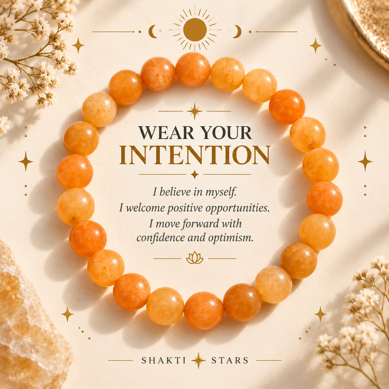 Natural Yellow Aventurine Bracelet – Optimism, Willpower & Abundance