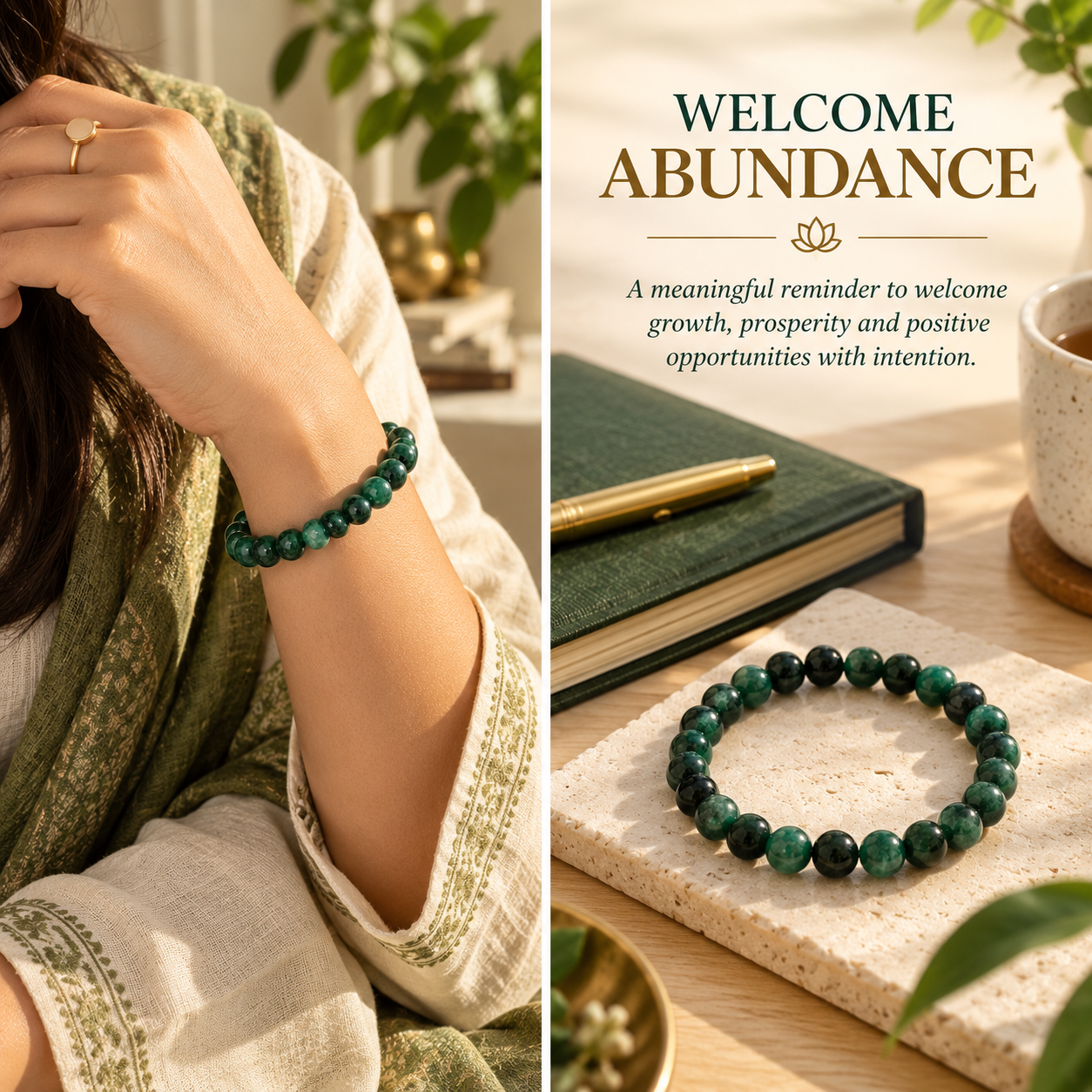 Natural Green Jade Bracelet – Luck, Prosperity & Harmony