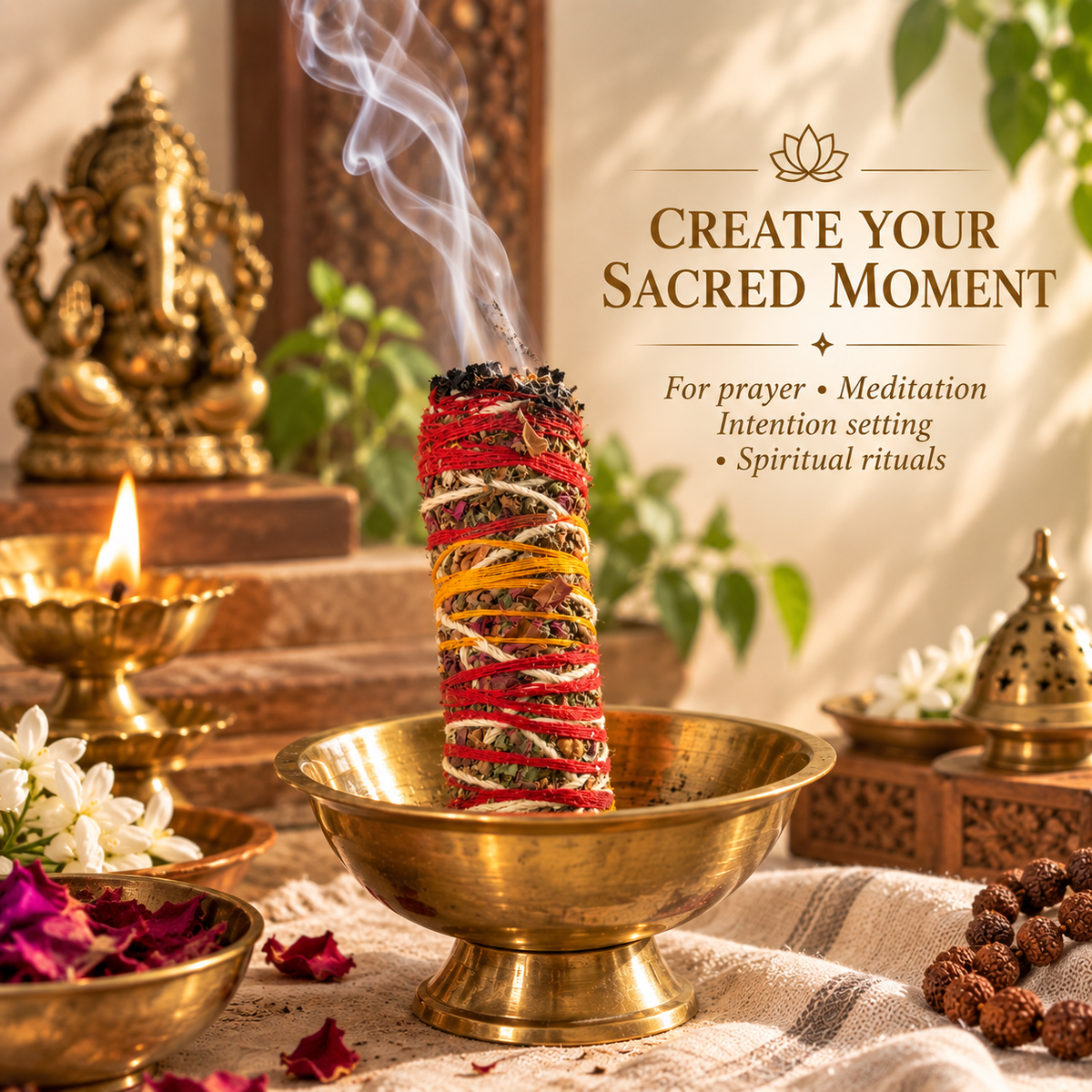 Havaan Sage Bundle – Jatamansi, Loban, Tulsi, Rose, Kapoor & Chandan