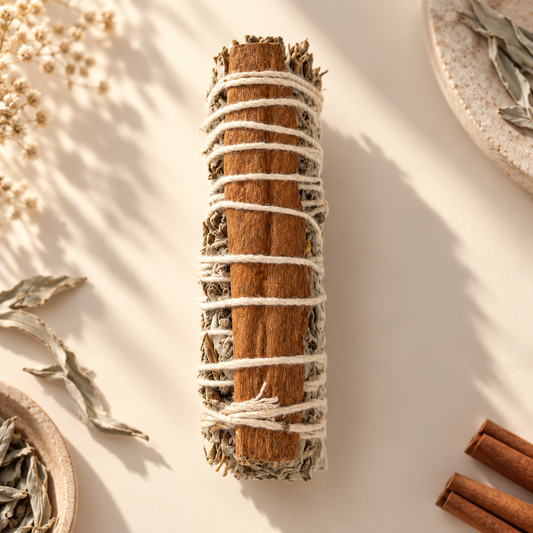Sage & Cinnamon Cleansing Bundle | Botanical Ritual Smudge Stick
