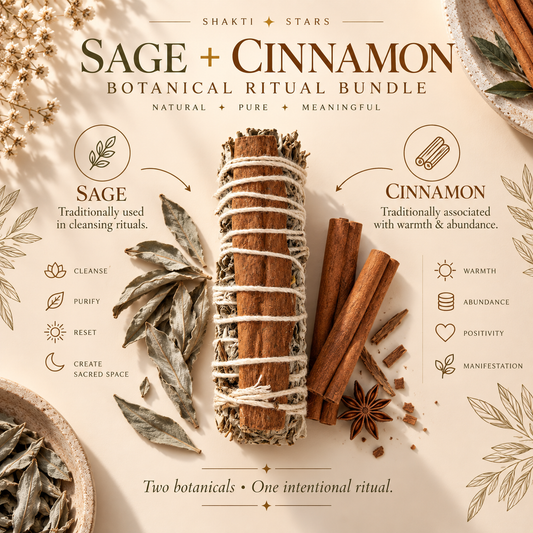 Sage & Cinnamon Cleansing Bundle | Botanical Ritual Smudge Stick