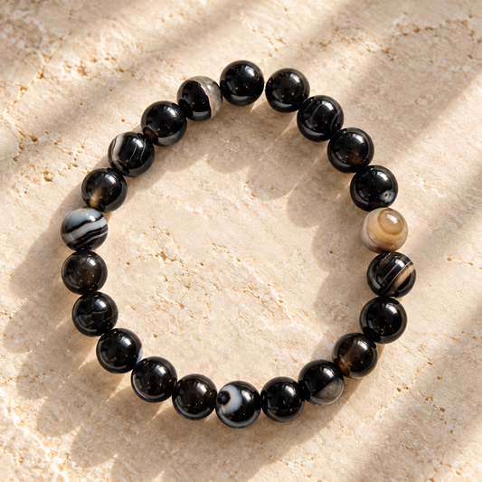 Natural Sulemani Hakik Bracelet – Protection, Grounding & Spiritual Strength