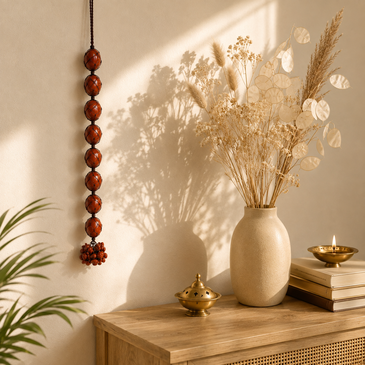 Red Jasper Tumble Stone Hanging – Natural Crystal Home Décor
