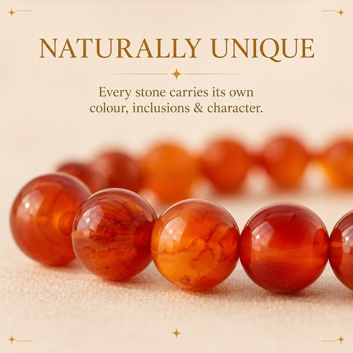 Carnelian Crystal Bracelet | Confidence, Creativity & Positive Energy
