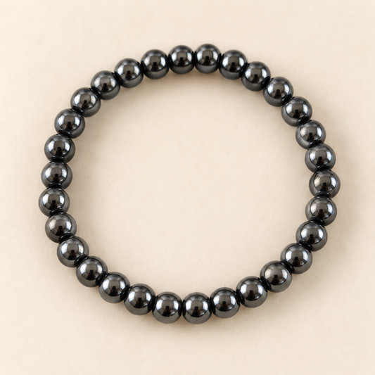 Natural Hematite Bracelet – Grounding, Strength & Focus