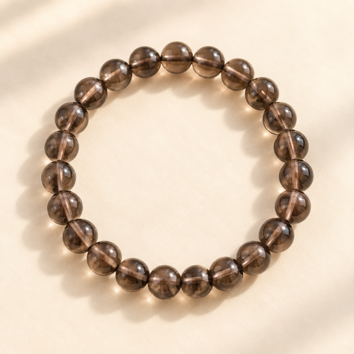 Natural Smoky Quartz Bracelet – Grounding, Calm & Protection