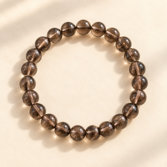 Natural Smoky Quartz Bracelet – Grounding, Calm & Protection