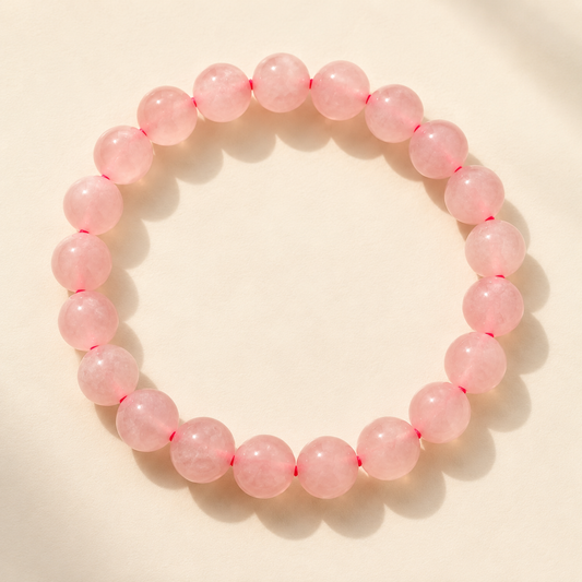 Natural Rose Quartz Bracelet – Love, Compassion & Heart Healing