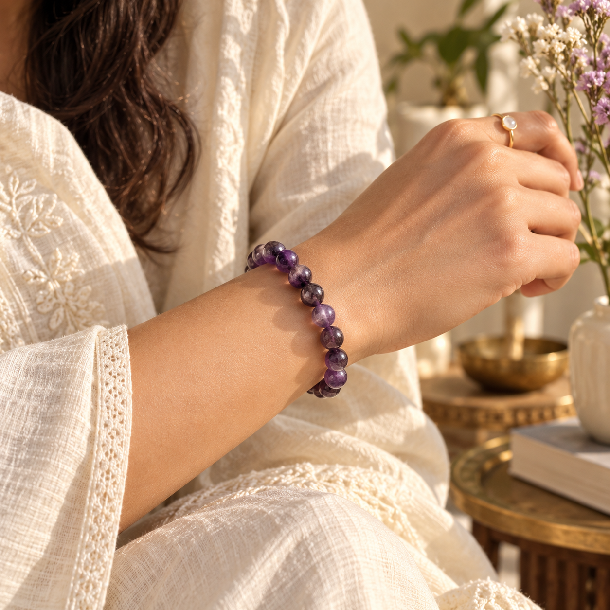 Natural Amethyst Bracelet – Calm, Clarity & Spiritual Protection