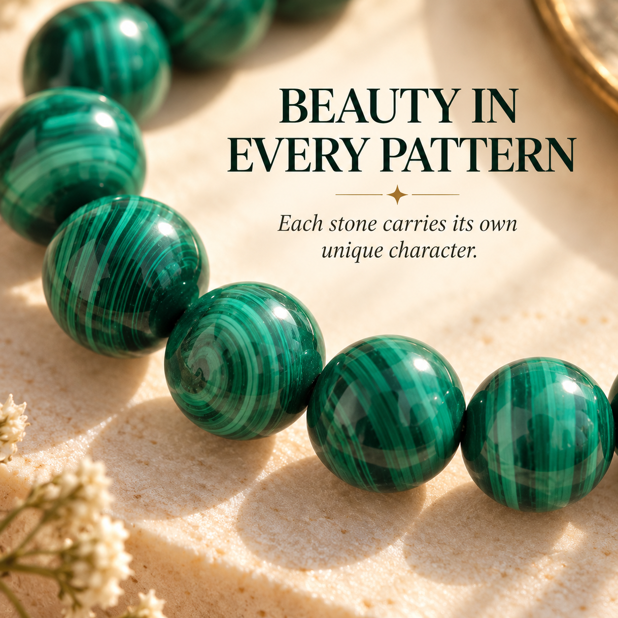 Natural Malachite Bracelet – Transformation, Protection & Heart Healing