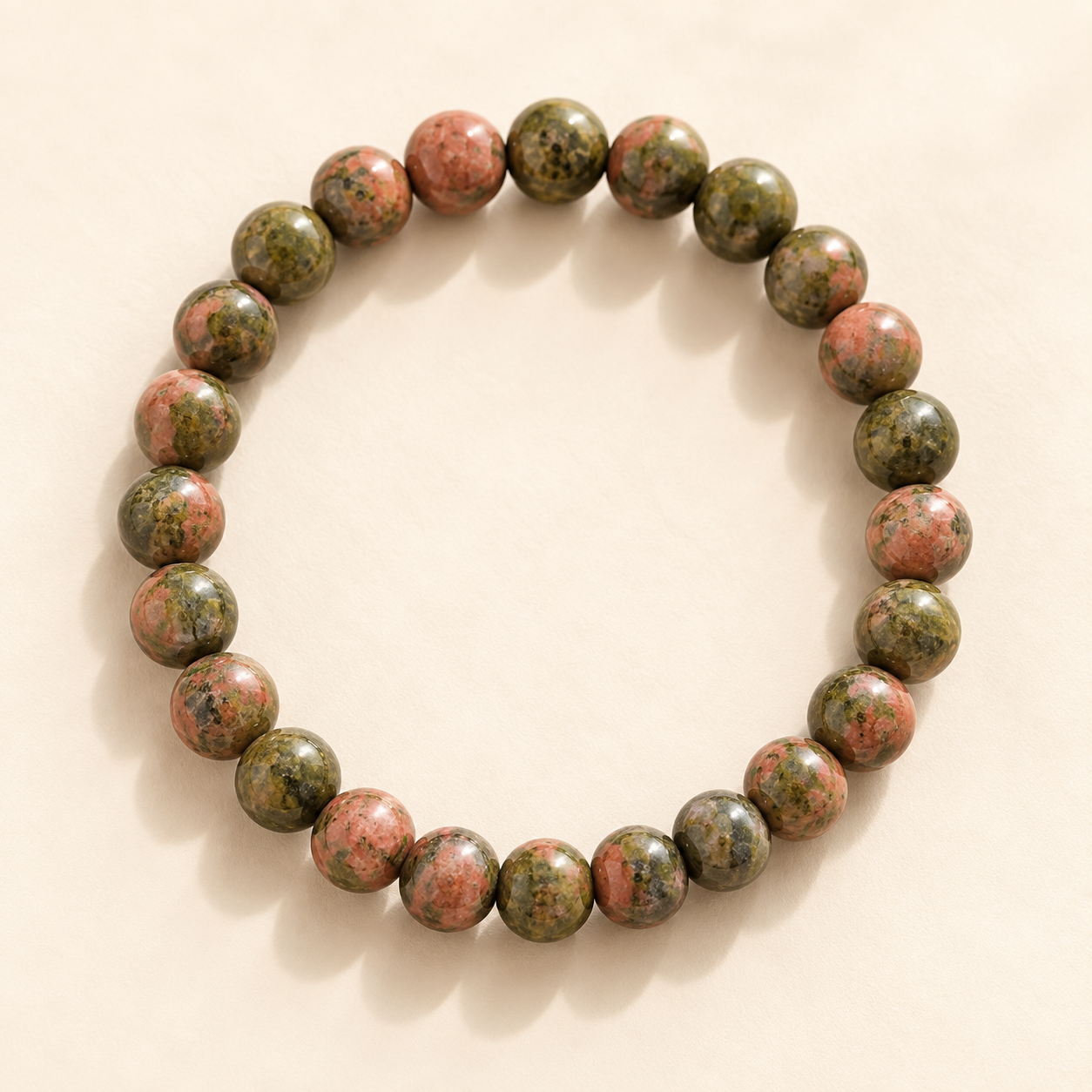 Natural Unakite Bracelet – Balance, Growth & Emotional Healing