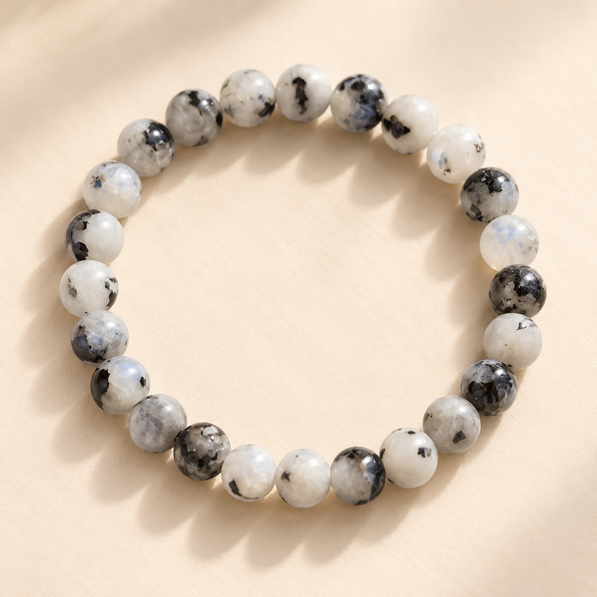 Natural Rainbow Moonstone Bracelet – Intuition, New Beginnings & Inner Glow