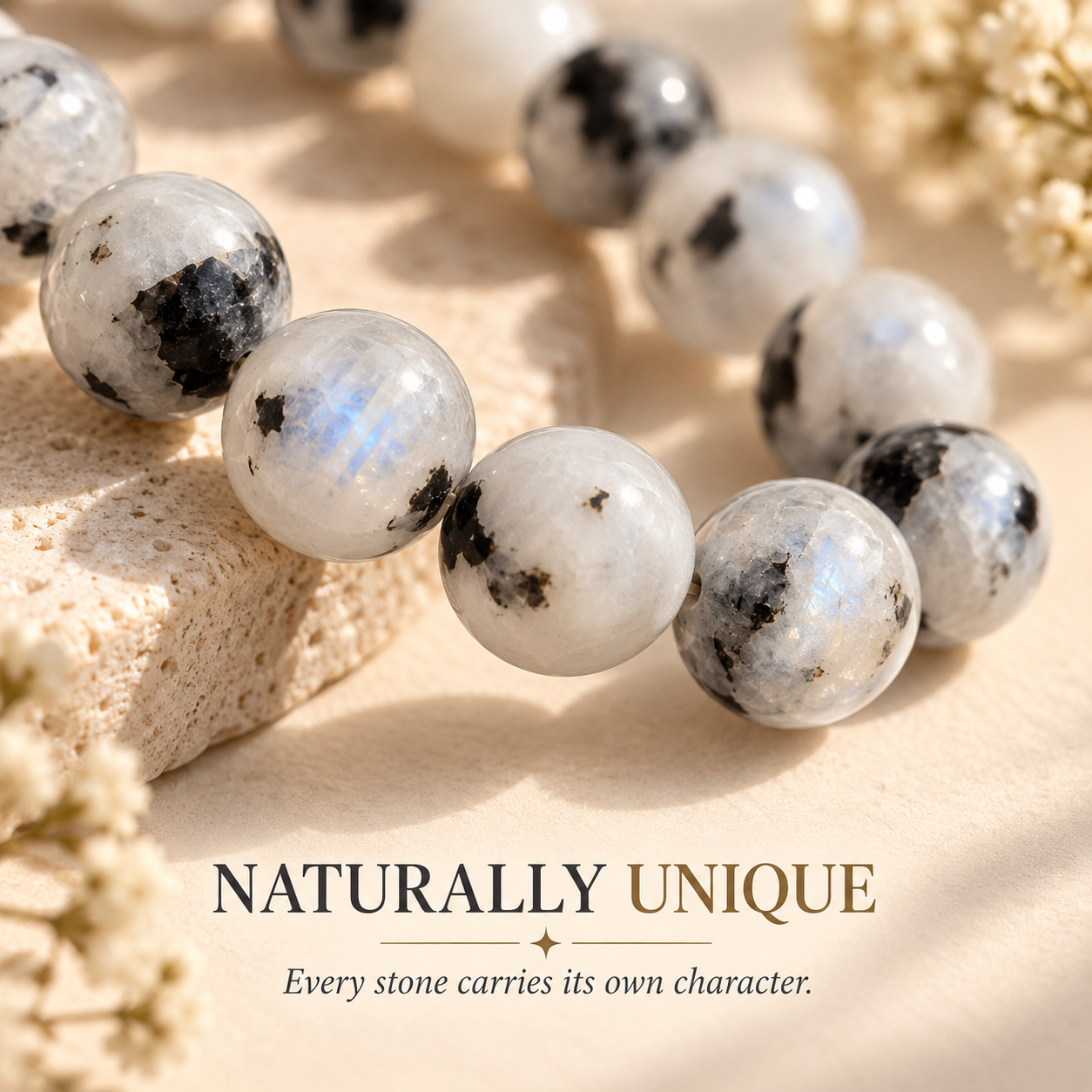 Natural Rainbow Moonstone Bracelet – Intuition, New Beginnings & Inner Glow