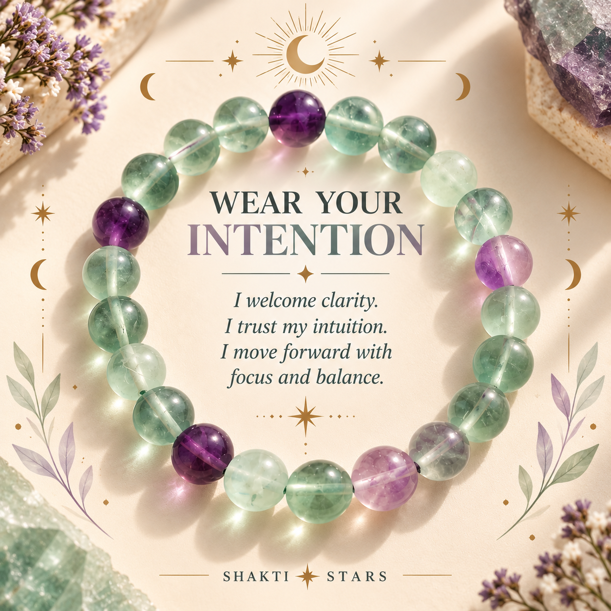 Natural Multi Fluorite Bracelet – Focus, Clarity & Positive Transformation