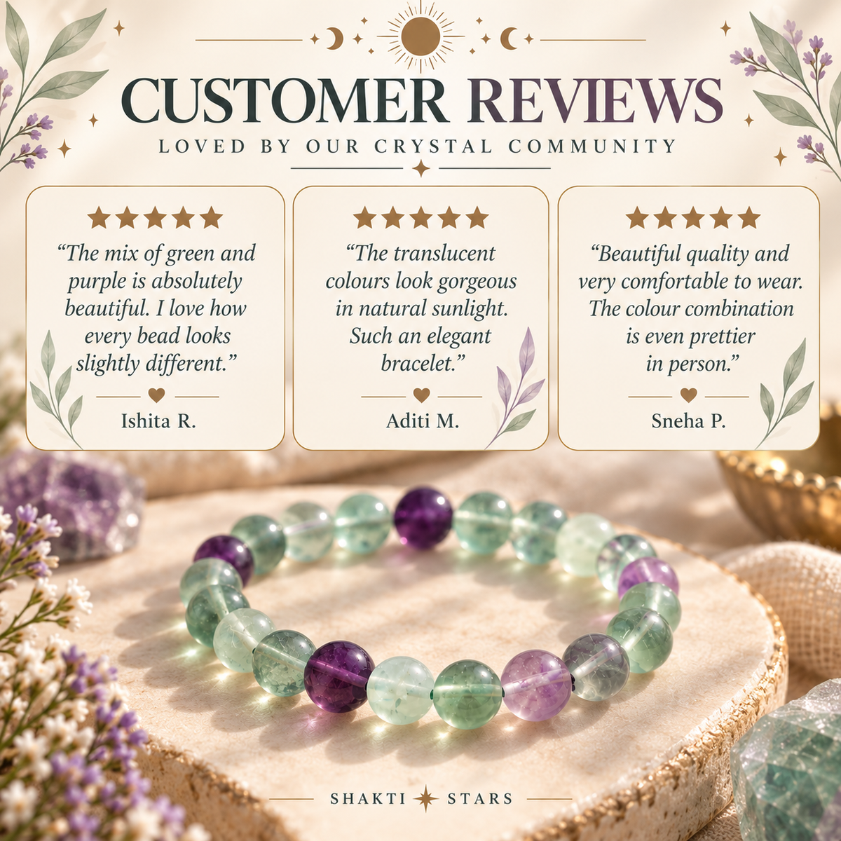 Natural Multi Fluorite Bracelet – Focus, Clarity & Positive Transformation