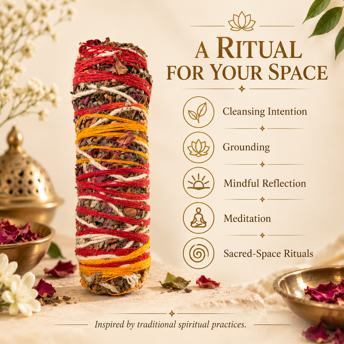 Havaan Sage Bundle – Jatamansi, Loban, Tulsi, Rose, Kapoor & Chandan