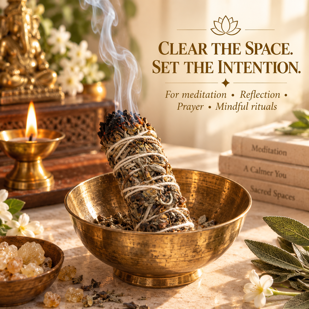 Sage + Copal Ritual Bundle – Natural Botanical Cleansing & Meditation Sage