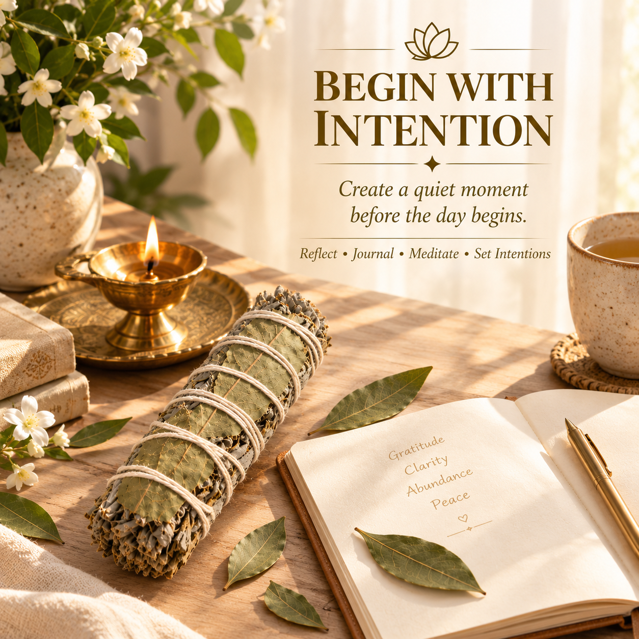 Sage + Bay Leaf Ritual Bundle – Manifestation, Protection & Clarity